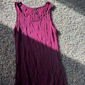 Women's Sleeveless Burgundy Top